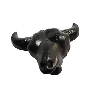 Bull Single Hole Alloy Round Mini Furniture Animal Knob Kitchen Closet Cupboard Cabinet Drawer Handle Knobs for Wardrobe Dresser