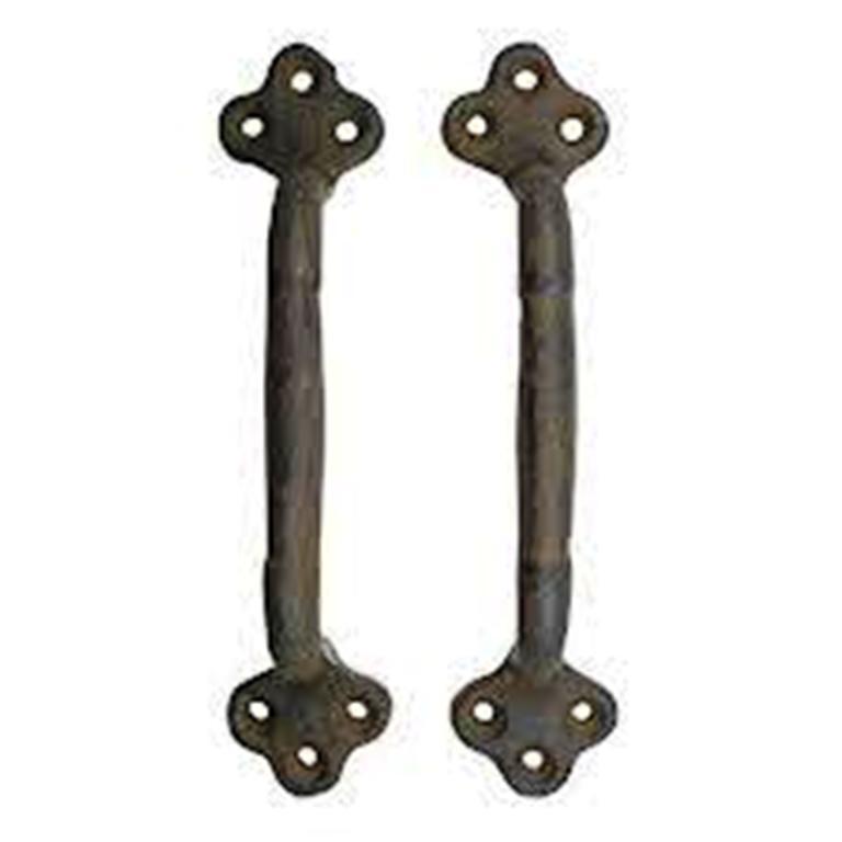 Simple Cast Iron Rustic Door Handles Black Farmhouse Cast Iron Grab Bar Gate Handle, Strong Closet Sliding Door Pull Handle