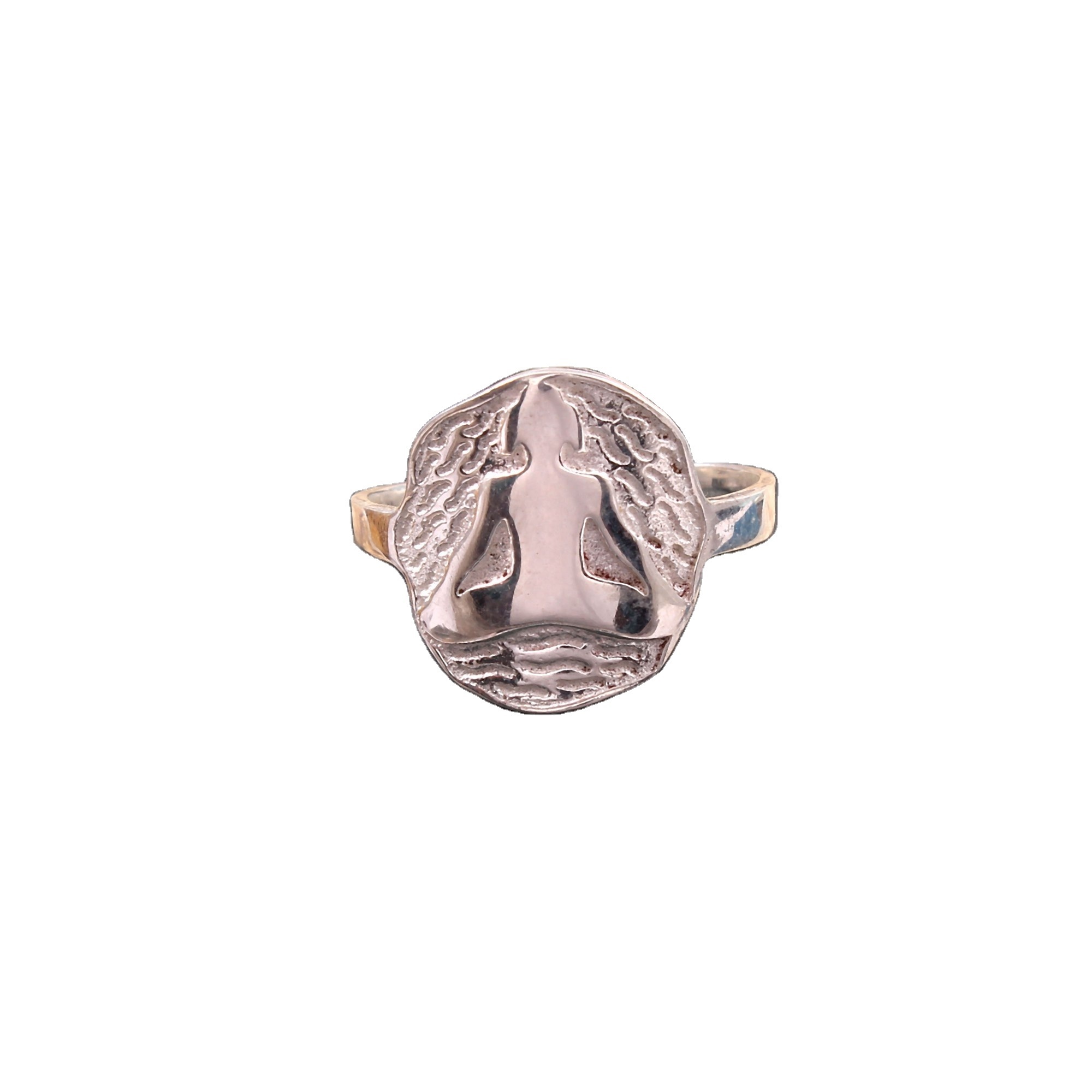 Lord Buddh Wholesale 925 Sterling Silver Religious Ring Vintage  Beautiful Silver Carving Dainty Ring Women Wedding Jewelry Gift