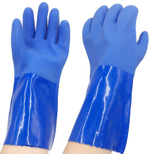 chemical resistant oil proof oil resistant glove water proof gloves blue working gloves