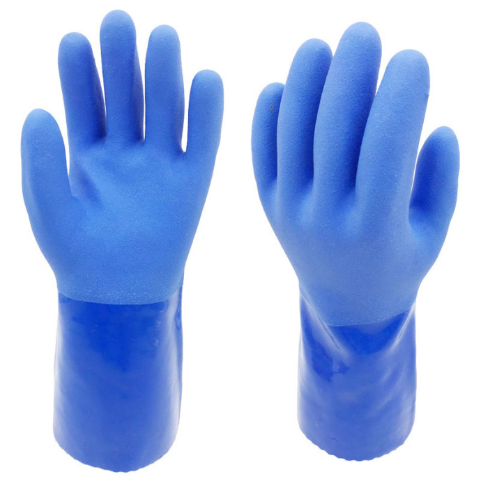 chemical resistant oil proof oil resistant glove water proof gloves blue working gloves