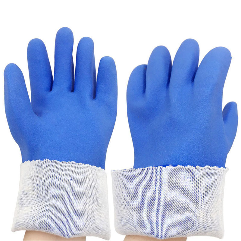 chemical resistant oil proof oil resistant glove water proof gloves blue working gloves