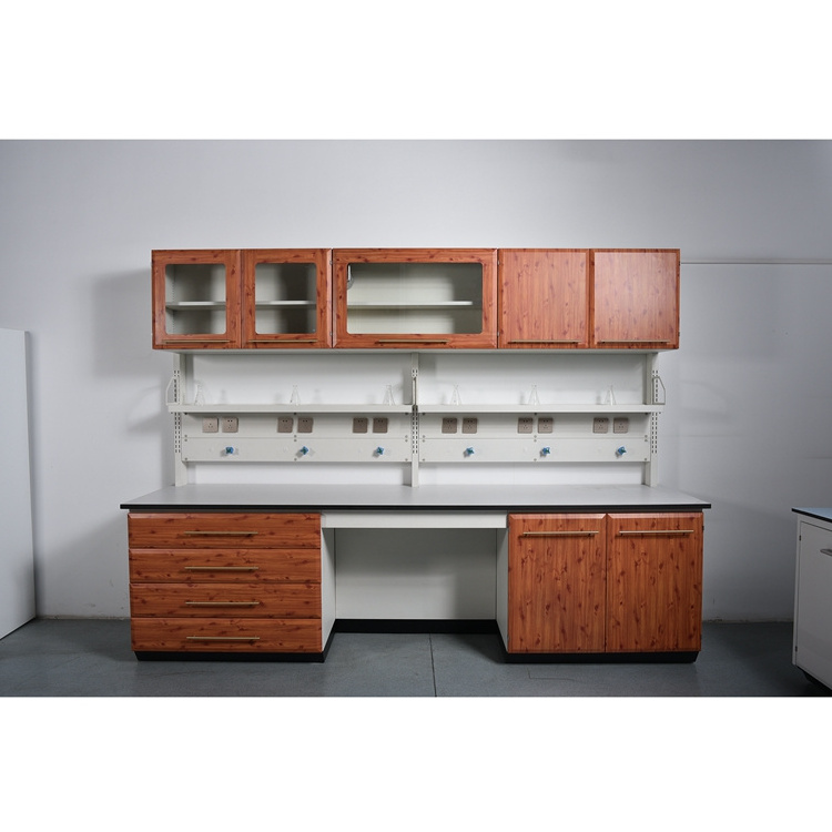 High Quality  Physical& Chemical  Laboratory Equipment Lab Work Bench Lab Furniture With Hanging Cabinet