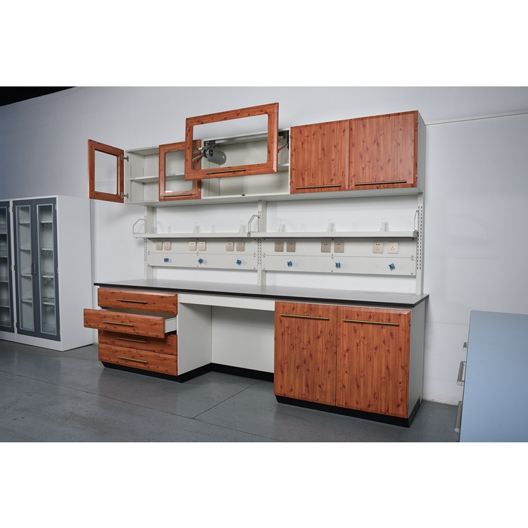 High Quality  Physical& Chemical  Laboratory Equipment Lab Work Bench Lab Furniture With Hanging Cabinet