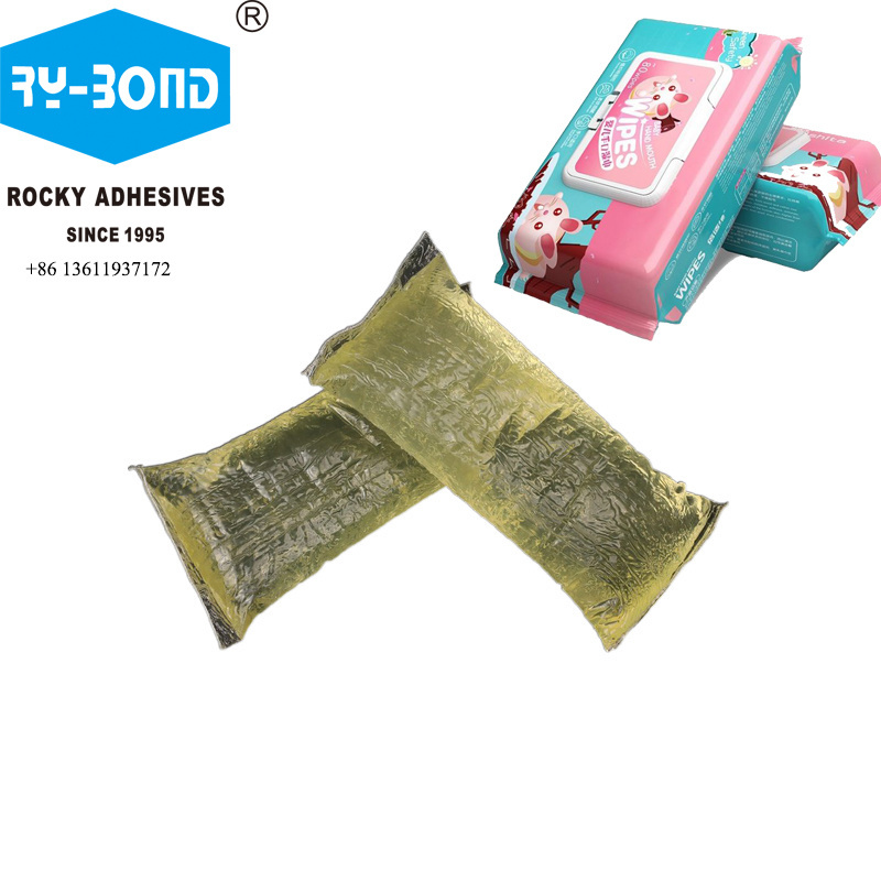 Good adhesion hot melt PSA adhesive for wet tissue lid glue baby wet tissue lid cover adhesive Wet tissue glue