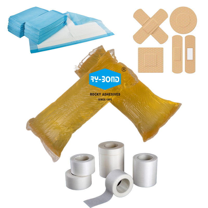 Low smell transparent hotmelt glue nonwoven fabric medical tape plaster bandage hot melt adhesive glue