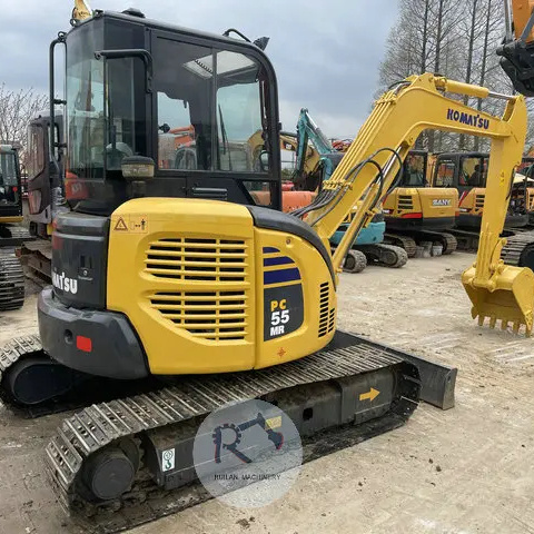 JAPAN Used Komatsu PC55MR mini Excavator Hydraulic Crawler backhoe With Dozer Blade  Mini Excavadora 5ton with CE