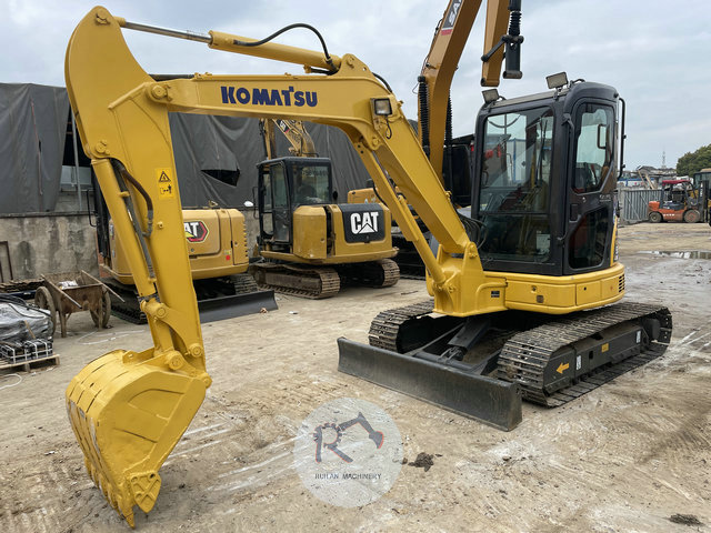 JAPAN Used Komatsu PC55MR mini Excavator Hydraulic Crawler backhoe With Dozer Blade  Mini Excavadora 5ton with CE