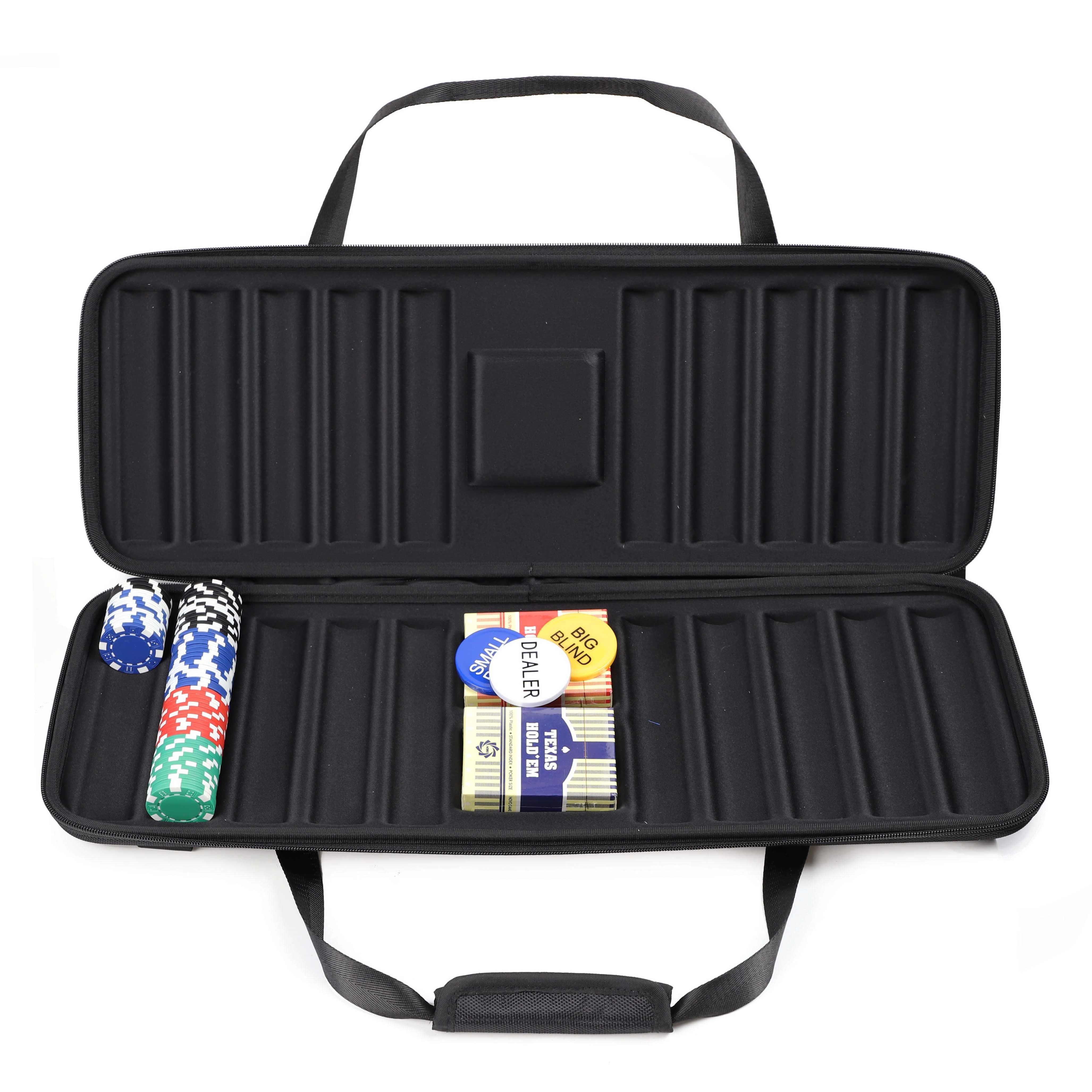 SHBC Black EVA Customized Poker Chip Carrier Storage Box Case