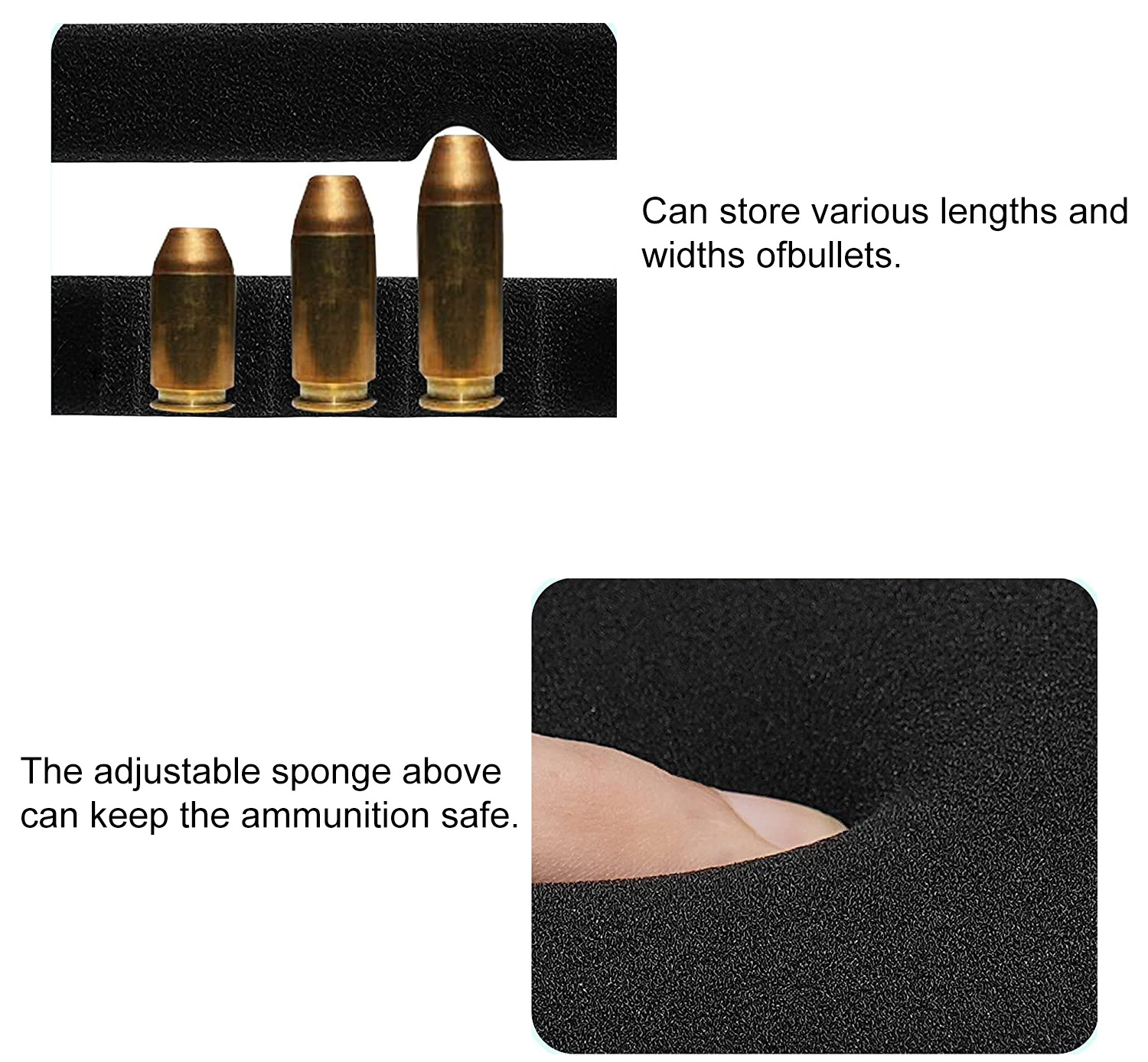 Custom Small EVA Zipped Tool Storage 9mm Ammo Bullet Case Box Bag