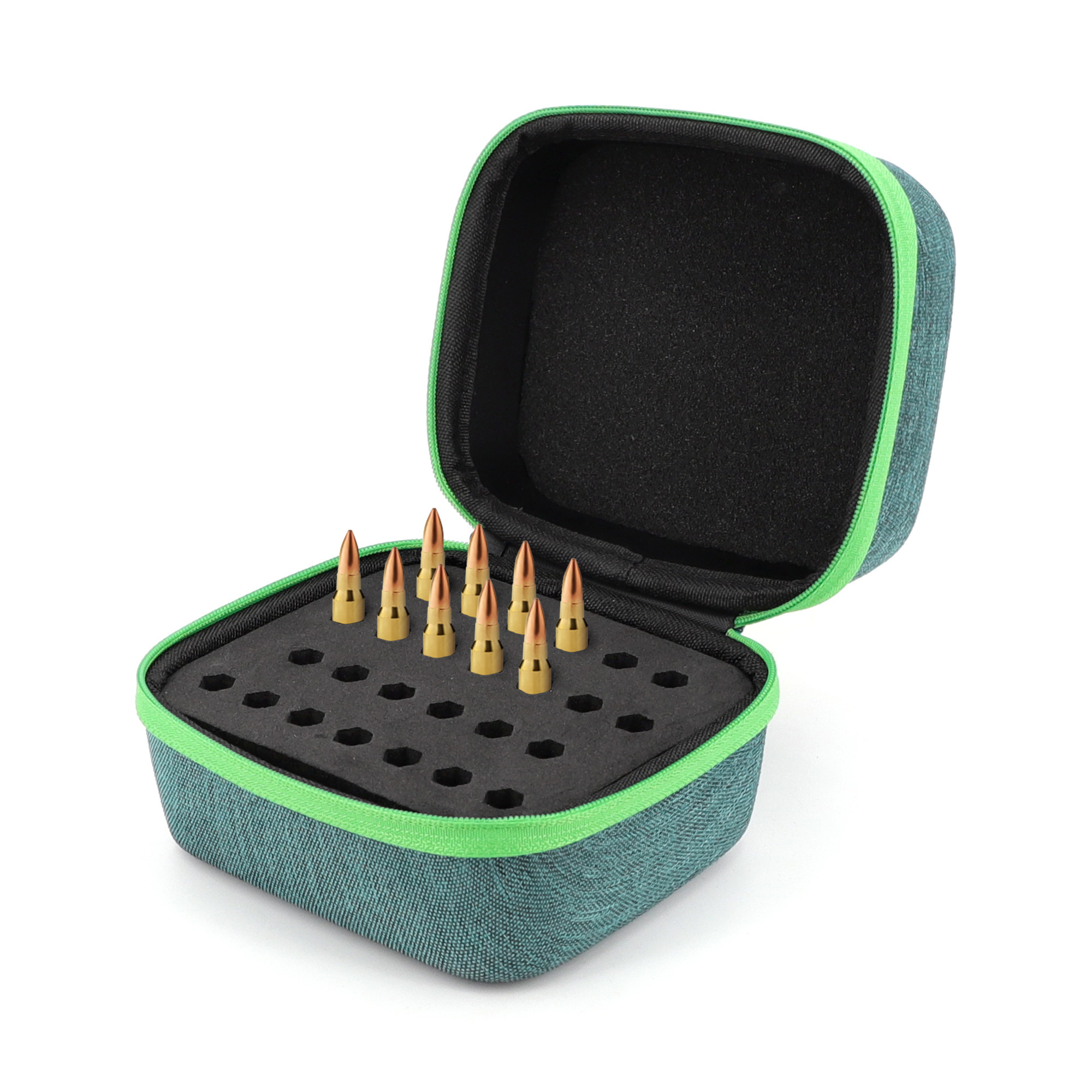 Custom Small EVA Zipped Tool Storage 9mm Ammo Bullet Case Box Bag