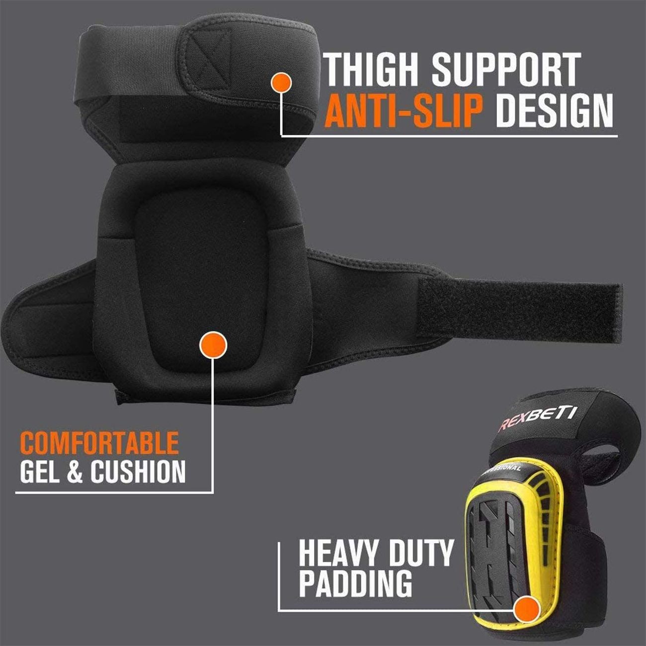 Custom Heavy Duty Kneeling Professional EVA Polyethylene Protective Support Gardening Gel Neoprene Knee Pads for Work