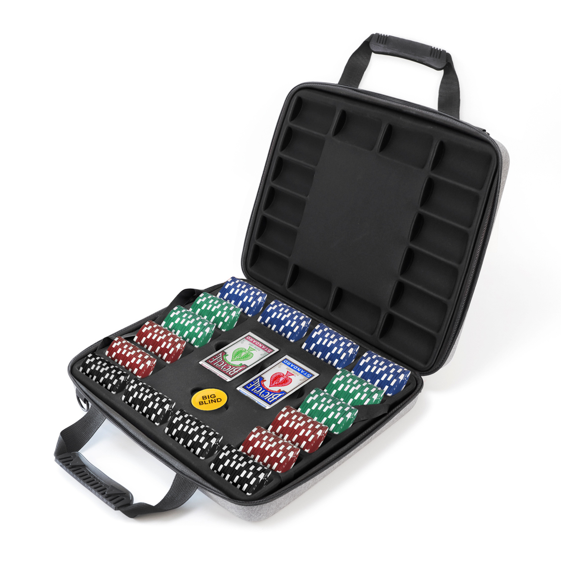 Carry 1000/2000 clay casino chip set poker eva case box bag, poker chip set for home games