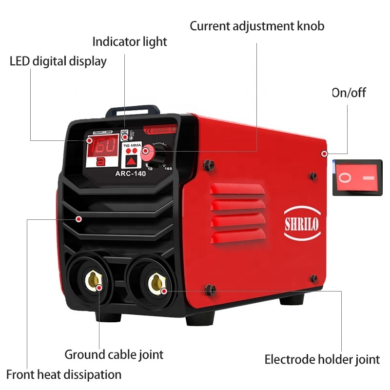 Manual Mini ARC MMA Welder 140 Amp Welding machine Home Use DIY Retail Portable Stick Welders