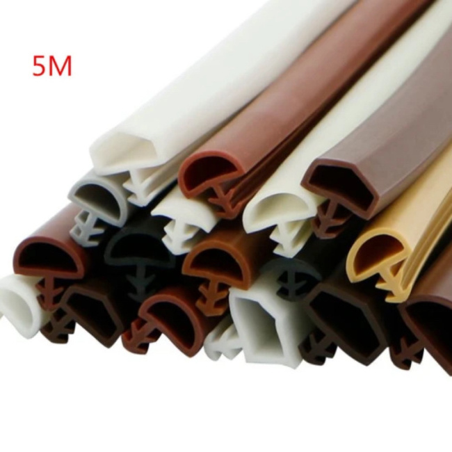 TPE TPR PVC Heat Resistant Protect Gasket sealing Rubber Wooden Door Strips Rubber Seal door bottom seal