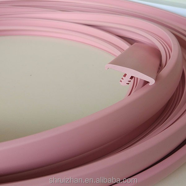 Cabinet/table furniture pvc flexible t molding edging trim/decors T shape Extrusion Profile