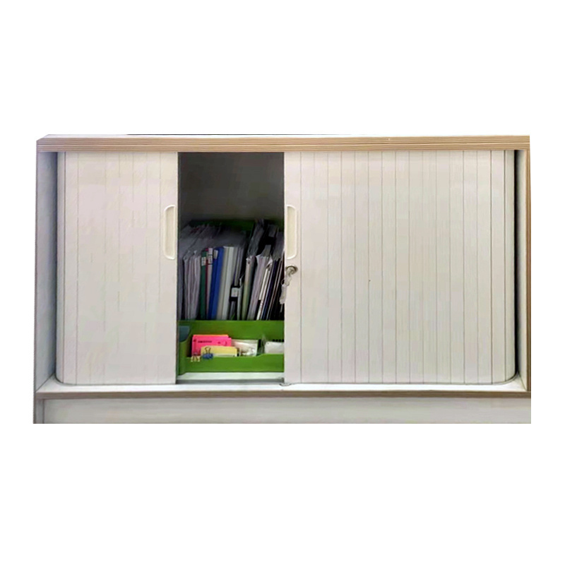 Custom ABS pvc slide door  roller shutter door for bathroom cabinet vertically Open the door