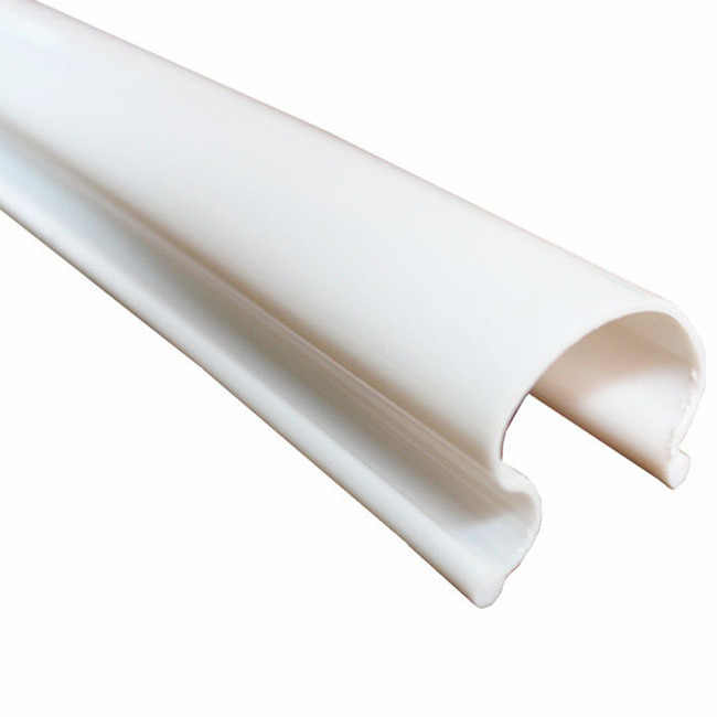 OEM Plastic half round pvc pipe plastic tubing rigid ABS PP PVC PE HDPE pipe extrusion profile