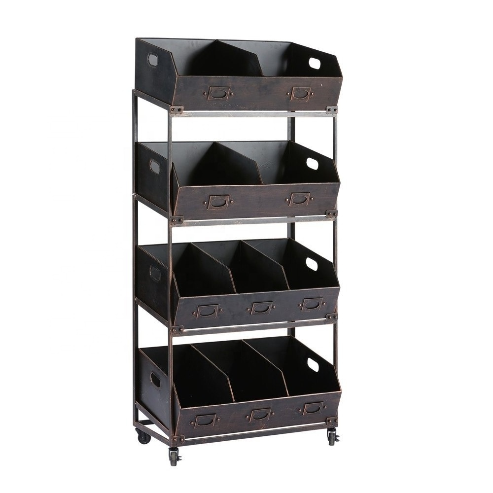 4-Tier Hige Quality Hot Sale Modern Metal Storage Rack Kitchen Serving Trolley Cart Kitchen Furniture