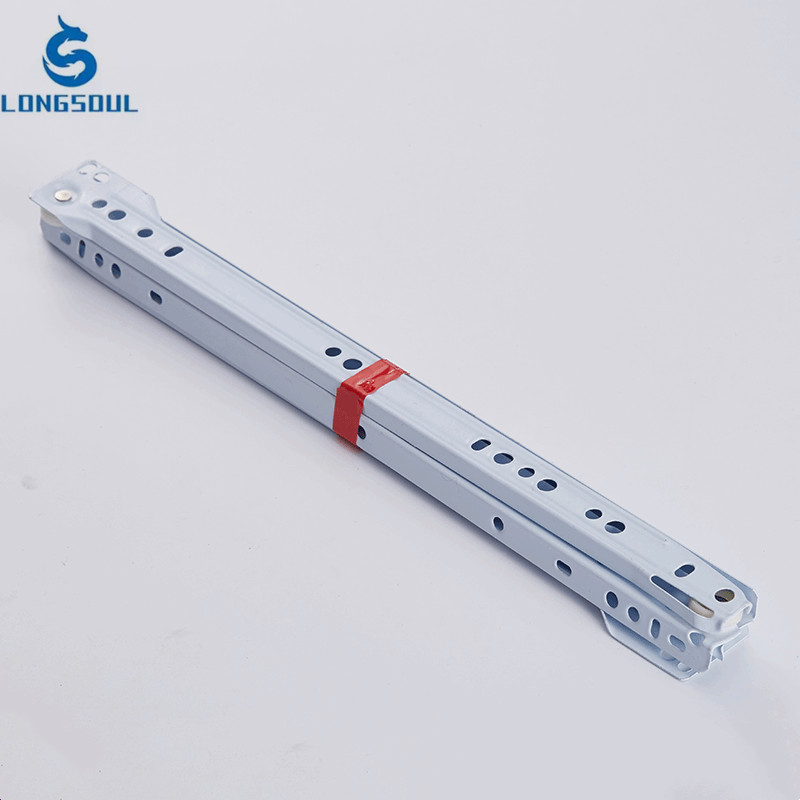 Hot sale FGV TYPE white Stainless steel Powder coated Cabinet Drawer rails slides with nylon wheel roller