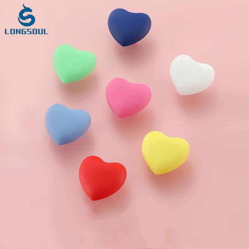 Manufacturer Cabinet Drawer Door Handle Children Room Furniture Love Hardware Handle Colorful Heart-Shaped Plastic Handle Knob