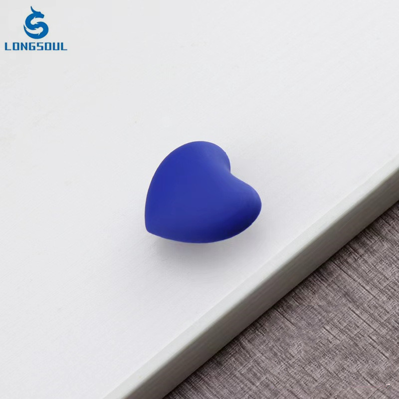 Manufacturer Cabinet Drawer Door Handle Children Room Furniture Love Hardware Handle Colorful Heart-Shaped Plastic Handle Knob