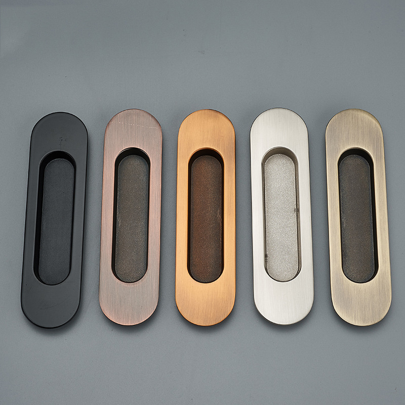 High quality luxury modern manufacturer zinc alloy embedded pull cabinet handle hidden recessed door handles