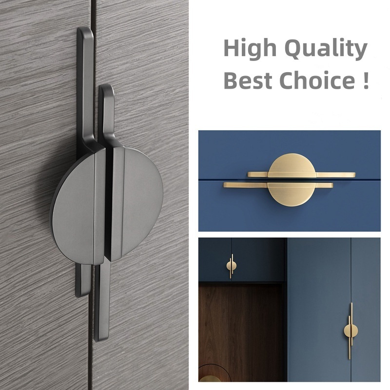 China made Half Moon Cabinet Handle Furniture Kitchen Hardware Pulls black grey gold cabinet Door handles