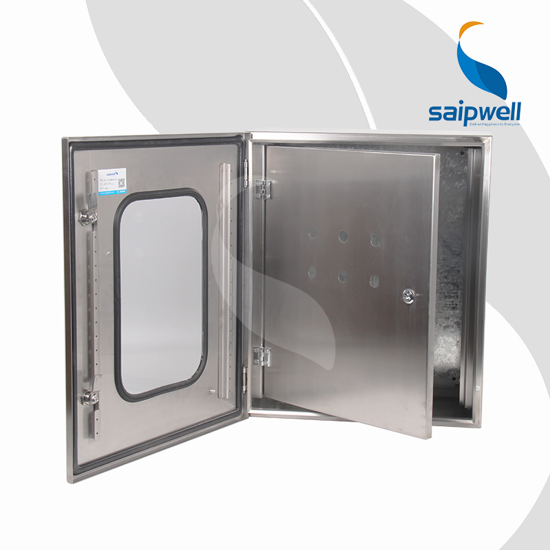 Saipwell Stainless Steel Distribution Box OEM Customised Sizes Laser Printing Panel Enclosure IP66