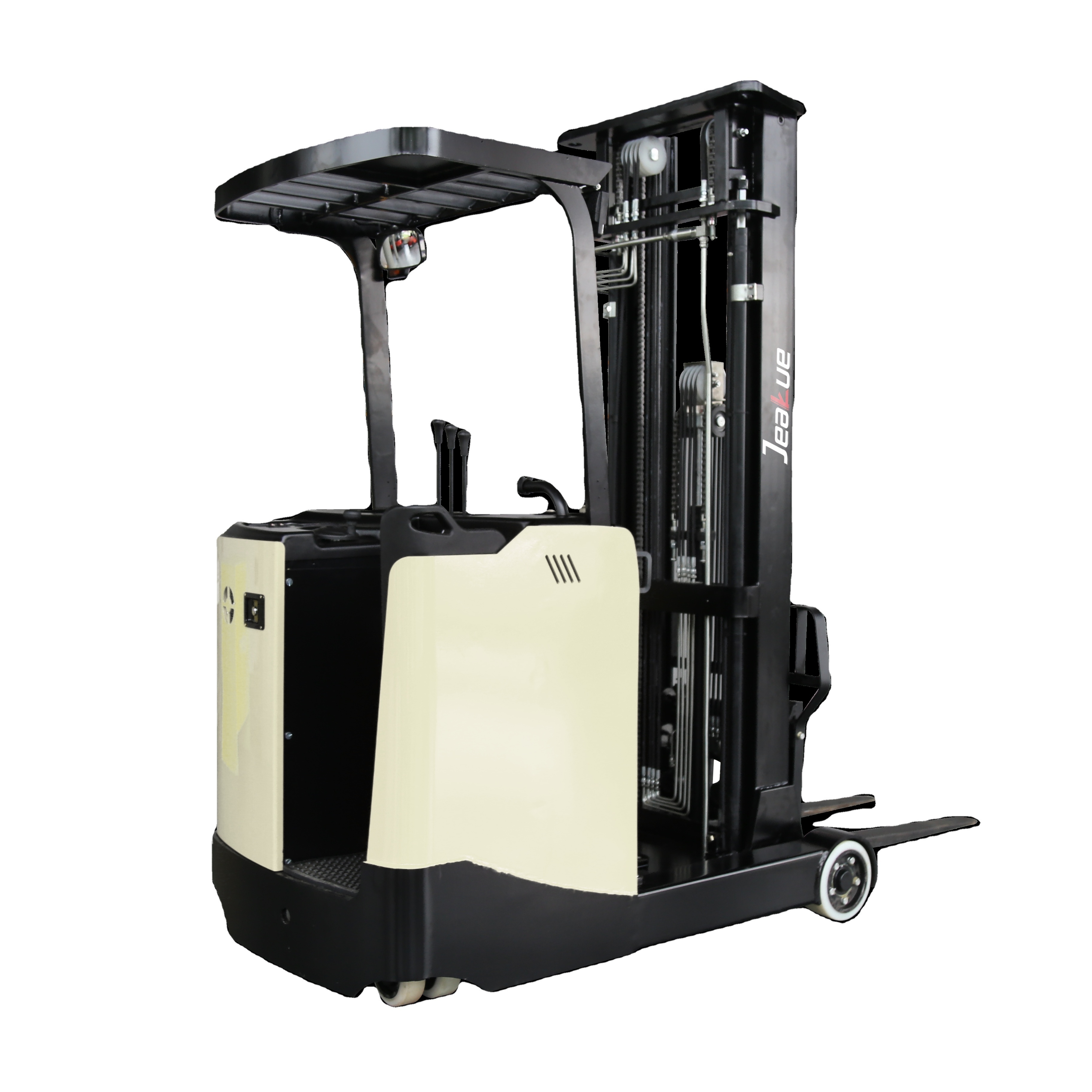 Empty Container Handler Battery Charge 1500kg Standing Type Reach Electric Forklift