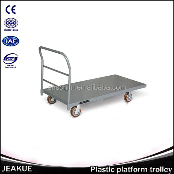 450/900kg Large Capacity Big Platform Stainless Steel Single Handle Platform Trolley