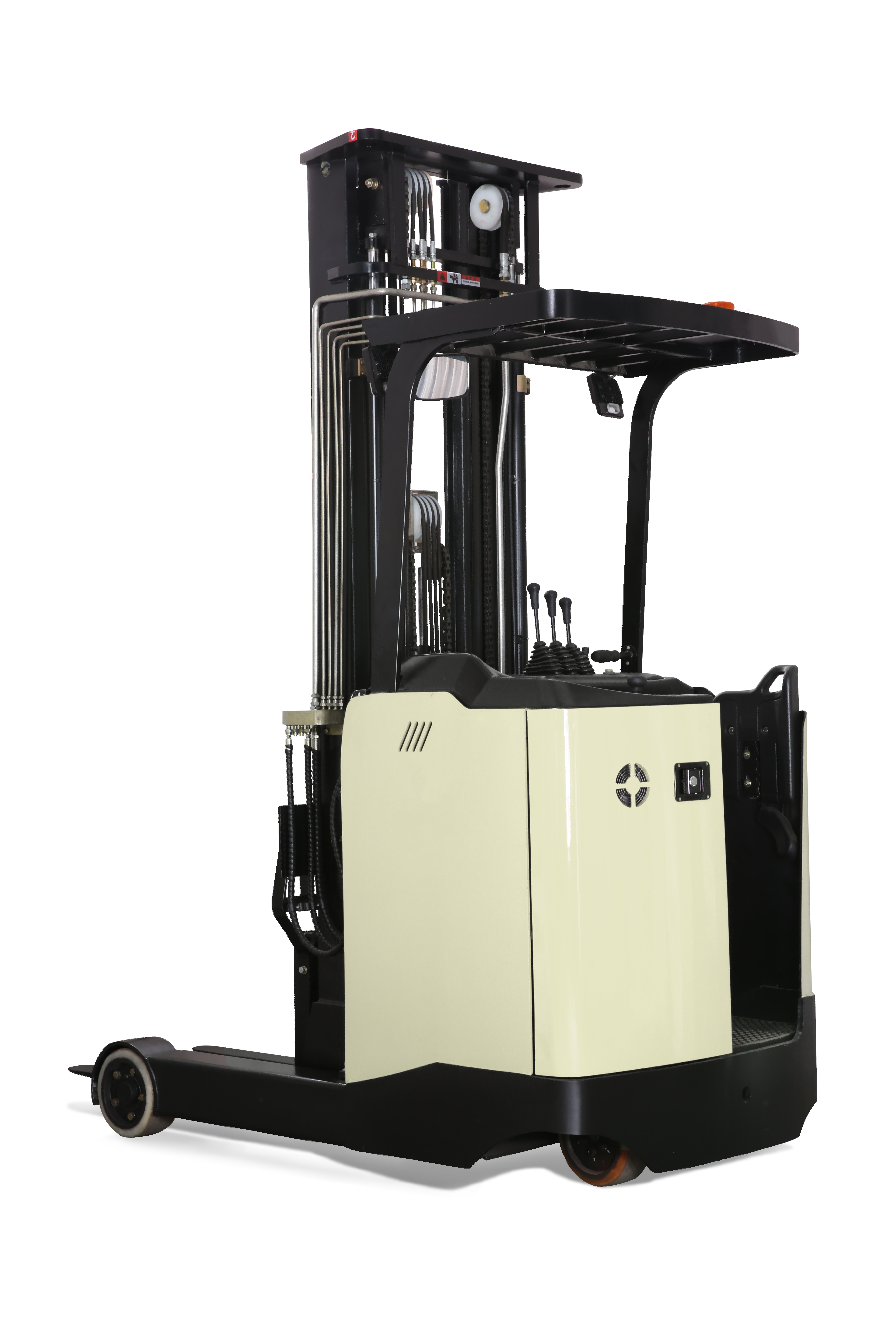 Empty Container Handler Battery Charge 1500kg Standing Type Reach Electric Forklift