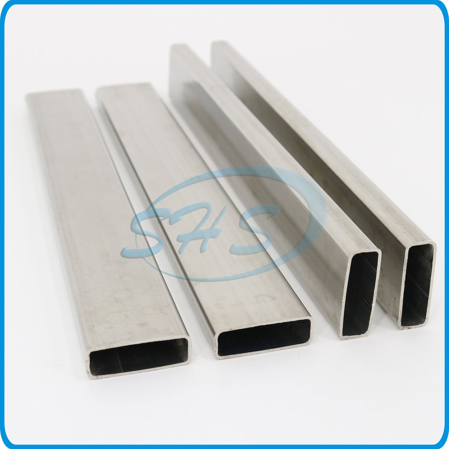 Flat Hollow Section Pipes Customize AISI 201 304L 304 316L Stainless Steel ERW Stainless Steel Square and Rectangular Tubes No.3