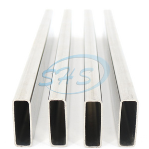 Flat Hollow Section Pipes Customize AISI 201 304L 304 316L Stainless Steel ERW Stainless Steel Square and Rectangular Tubes No.3