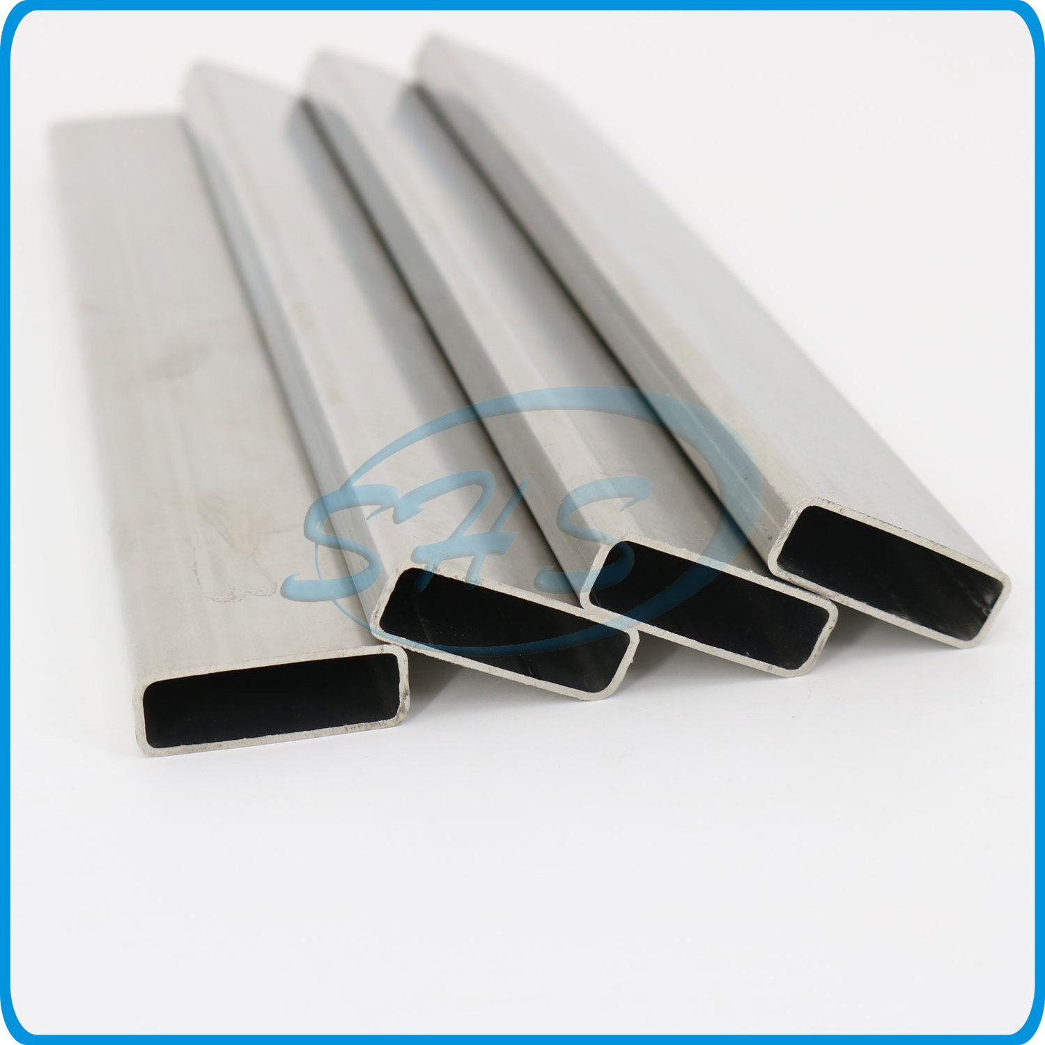 Flat Hollow Section Pipes Customize AISI 201 304L 304 316L Stainless Steel ERW Stainless Steel Square and Rectangular Tubes No.3