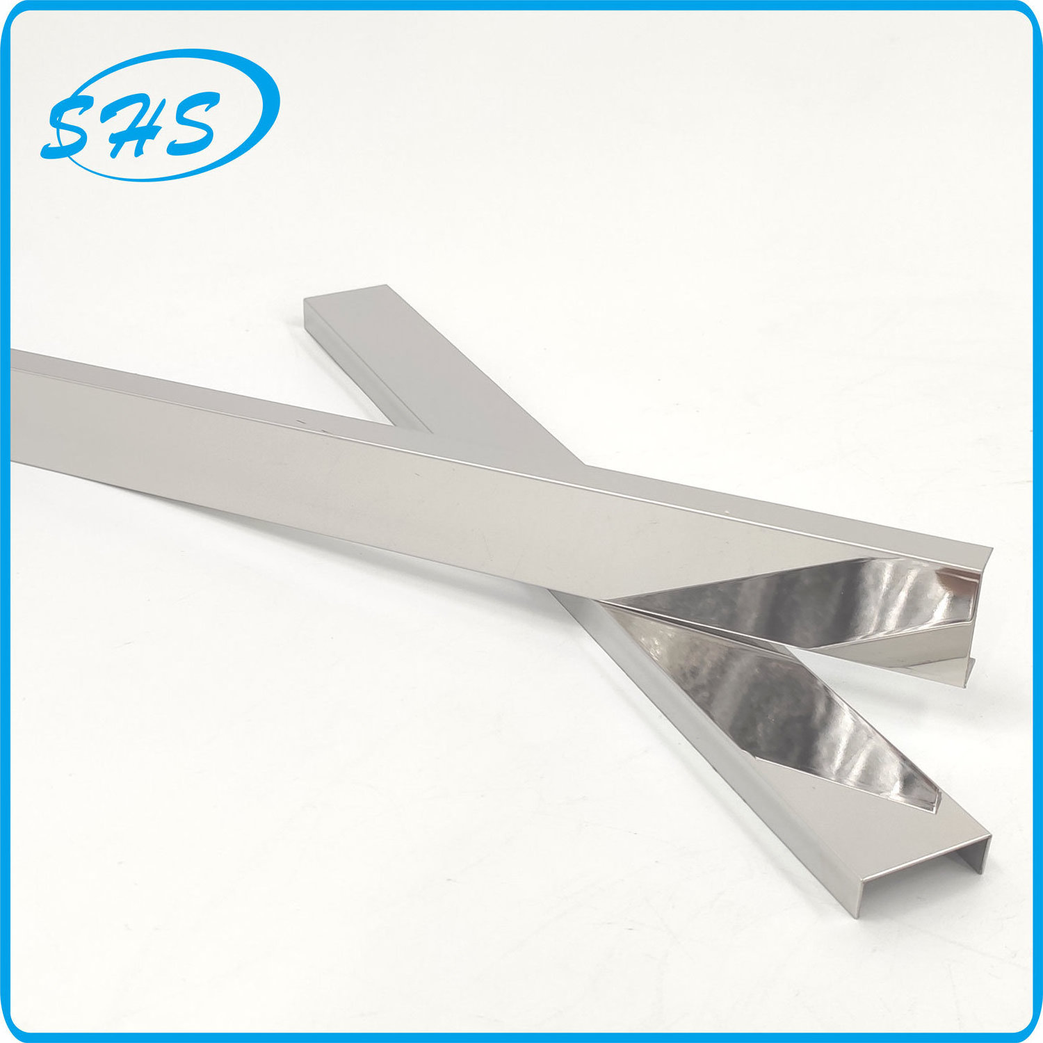 Custom Made Groove Interior 201 304 316L Profile Ceramic Decorative Stainless Steel U-Shaped Tile with Mirror Metal Edge Trim