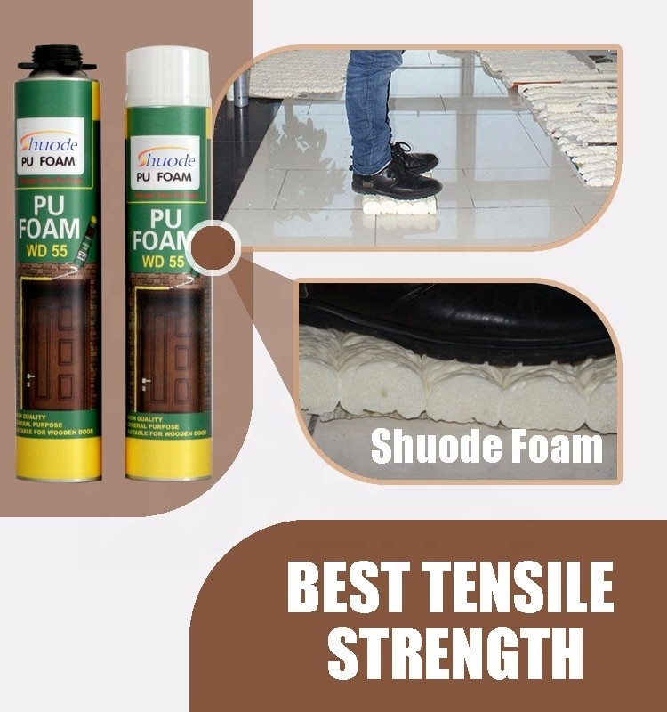 high quality 750ml waterproof expansion joint filler pu polyurethane foam spray for gap filler