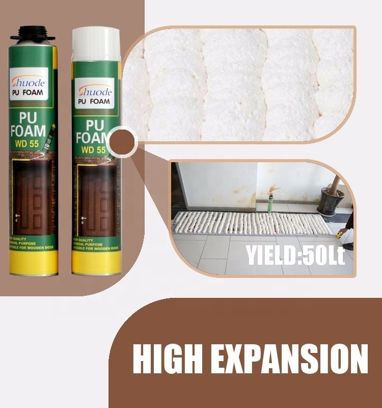 high quality 750ml waterproof expansion joint filler pu polyurethane foam spray for gap filler