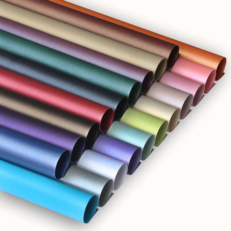 Sentao 120gr/250g  A3 Color Best Seller Luxury Shining Different Shimmer Carstock Beautiful Pearl Paper for Package