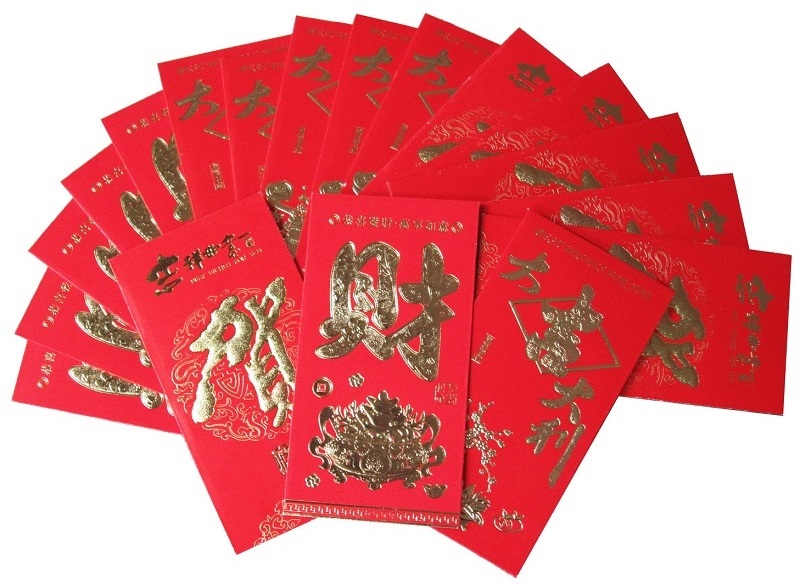 Factory direct supply red packet ang pow special paper envelopes chinese new year red packet