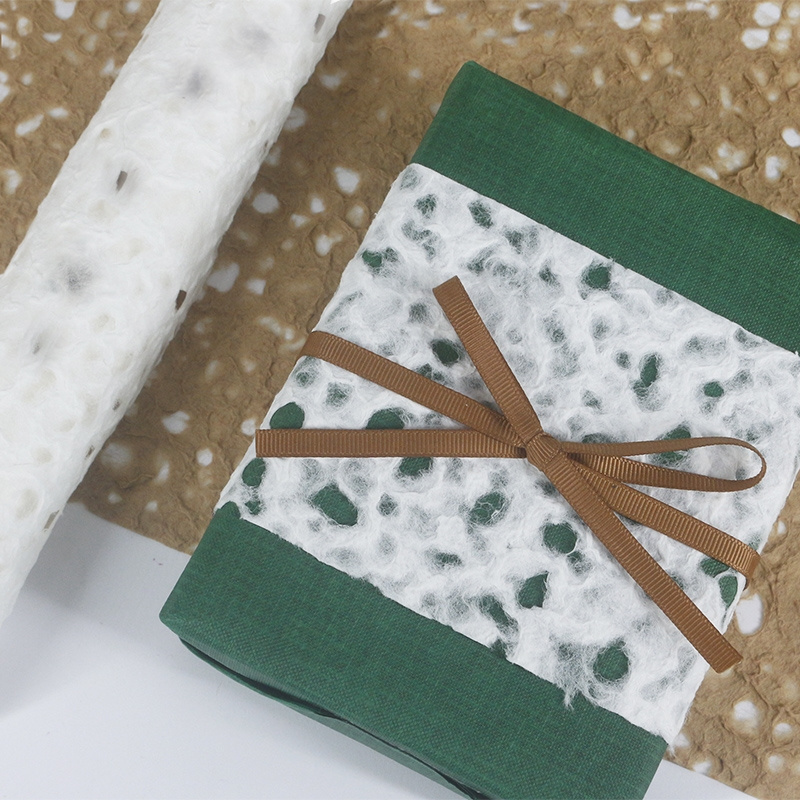 Eco friendly handmade fancy special natural abaca fibre water resistant flower wrapping paper