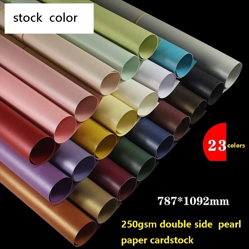 Sentao 120gr/250g  A3 Color Best Seller Luxury Shining Different Shimmer Carstock Beautiful Pearl Paper for Package