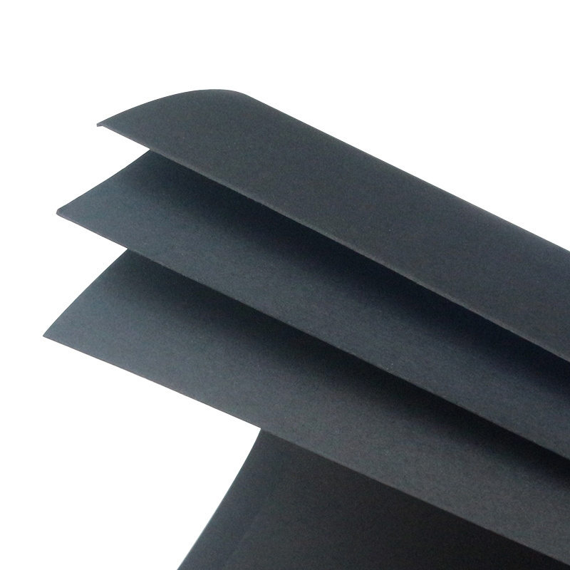 Matte tube packaging A4 black paper 110g high stiffness raw cardstock black kraft paper roll parchment core black chart paper