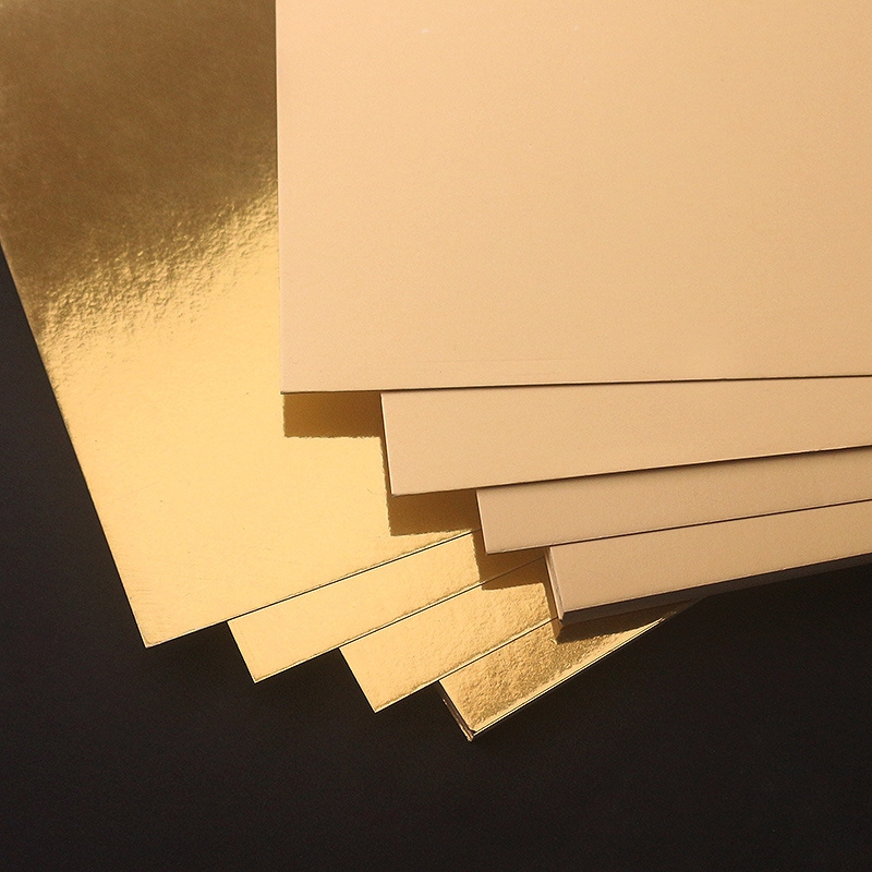 Hot best selling metallic paper holographic cardstock mirror foil metallic cardboard paper