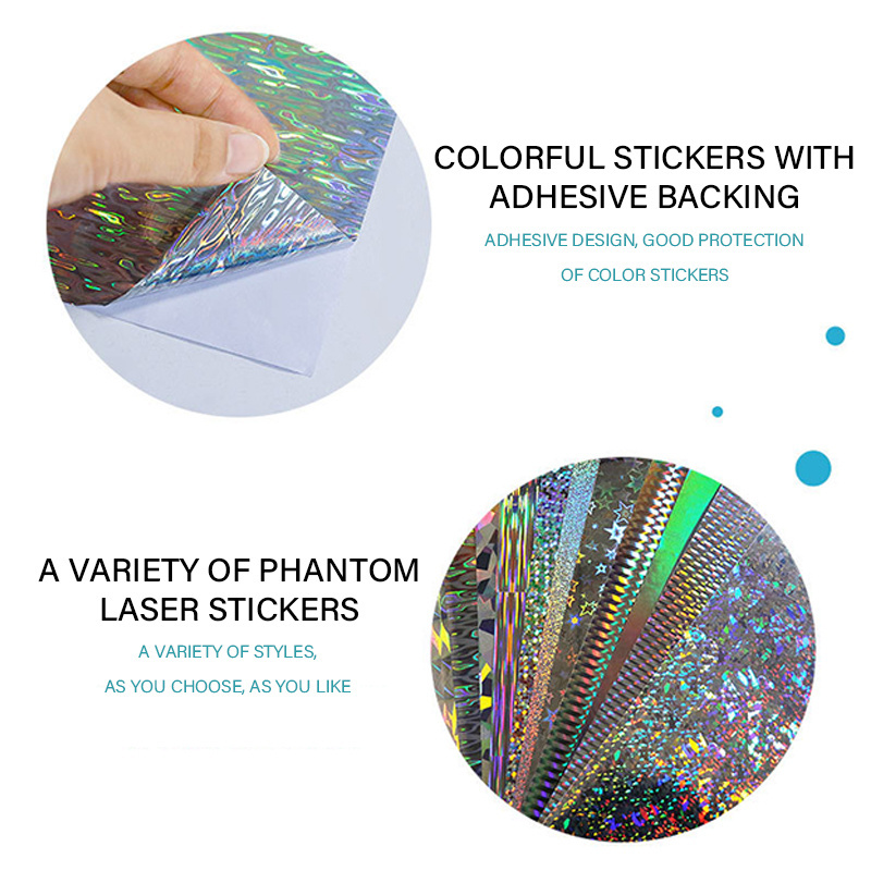 Metallic Holographic Card Stock Shiny Iridescent Mirror Paper Sheets Mixed Color Paper Thick Cardstock Resin Craft Filling