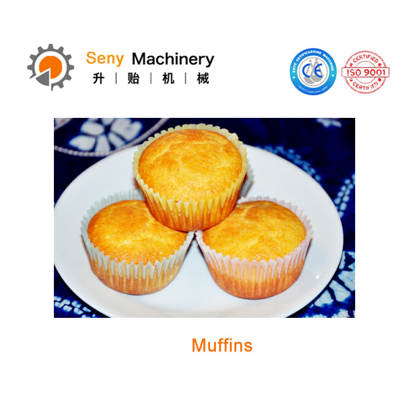 Food industrial processing round shape cupcake muffin cake machine Madeleine cake making machine