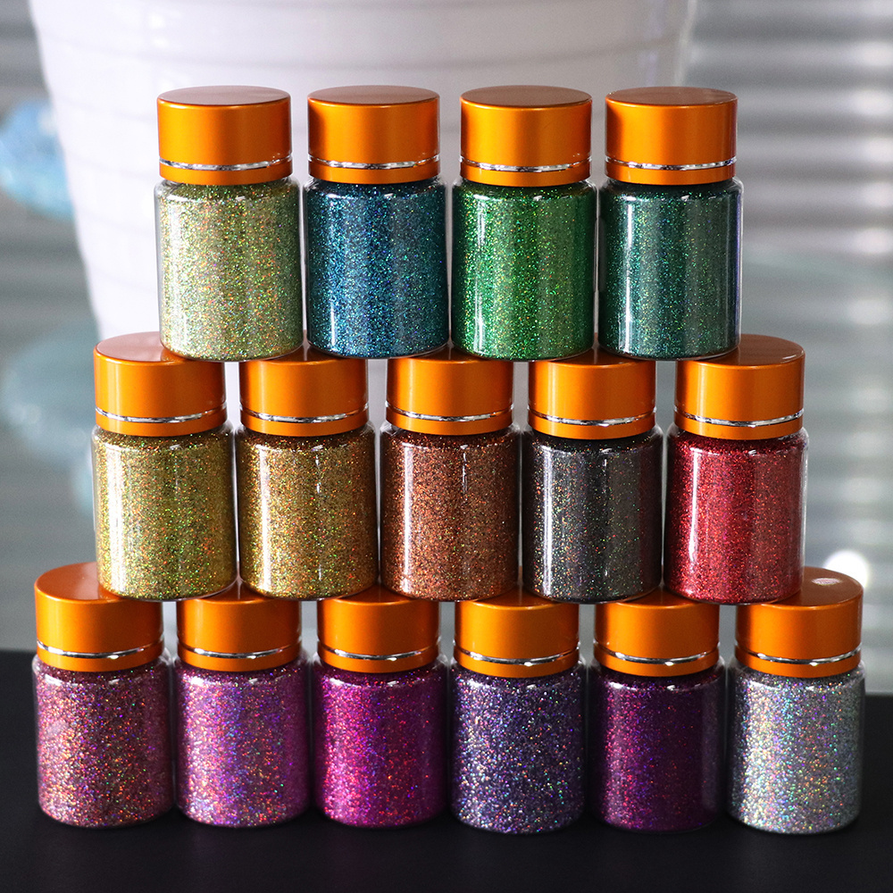 Factory price acrylic reflective nail glitter pigment powder for eyeshadow face makeup nail art paint epoxy resin slime