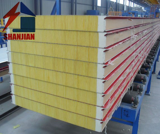 Fireproof Glass Wool Sandwich Panel for Prefab House Roof