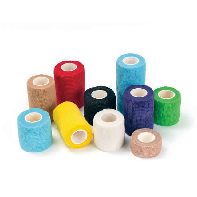 Self Adhesive Bandage Wrap Athletic Elastic Cohesive Bandage Football Sock  Non-Wove Cohesive Tape  for Soccer Games