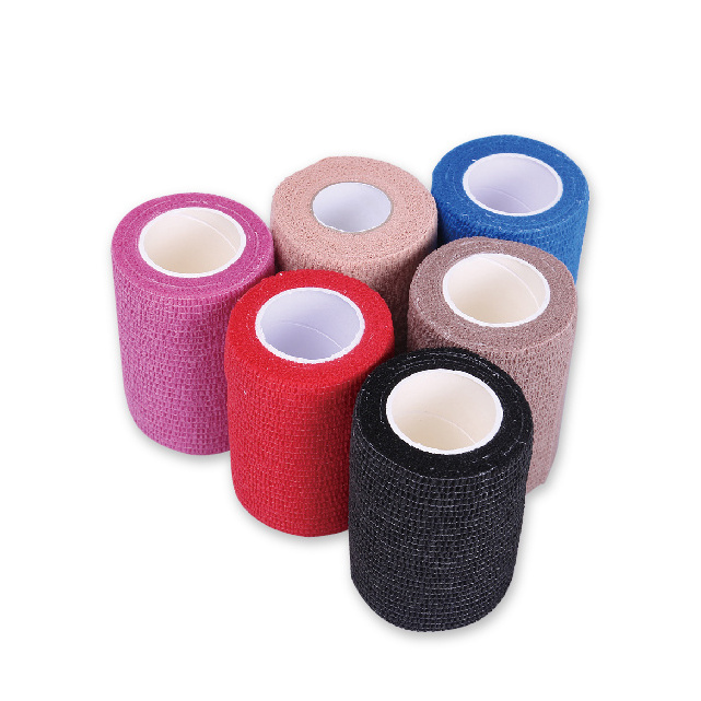 Self Adhesive Bandage Wrap Athletic Elastic Cohesive Bandage Football Sock  Non-Wove Cohesive Tape  for Soccer Games